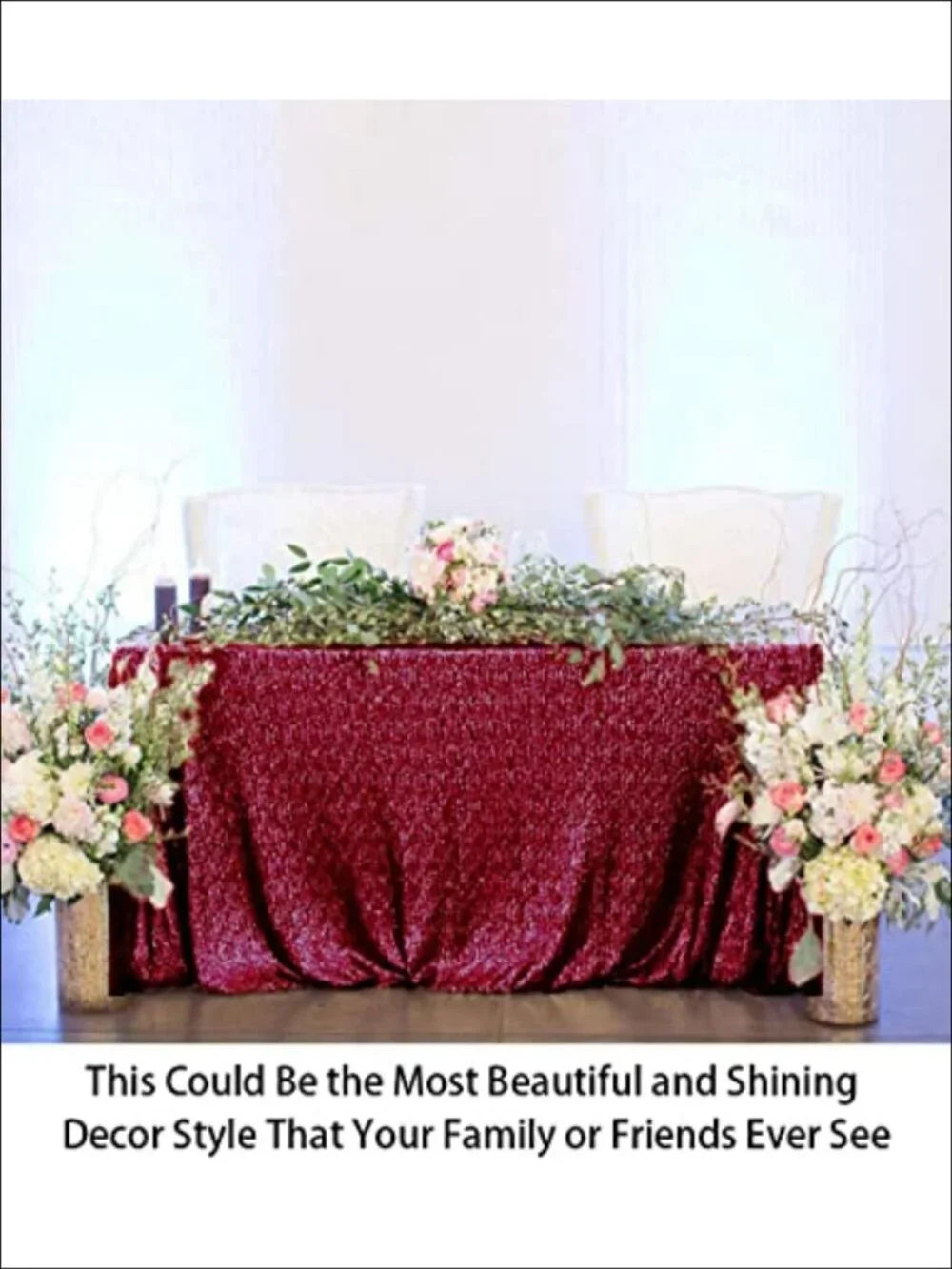 Sequin Tablecloth 72x72 Square Seamless Sparkly Table Cover for Parties Wedding